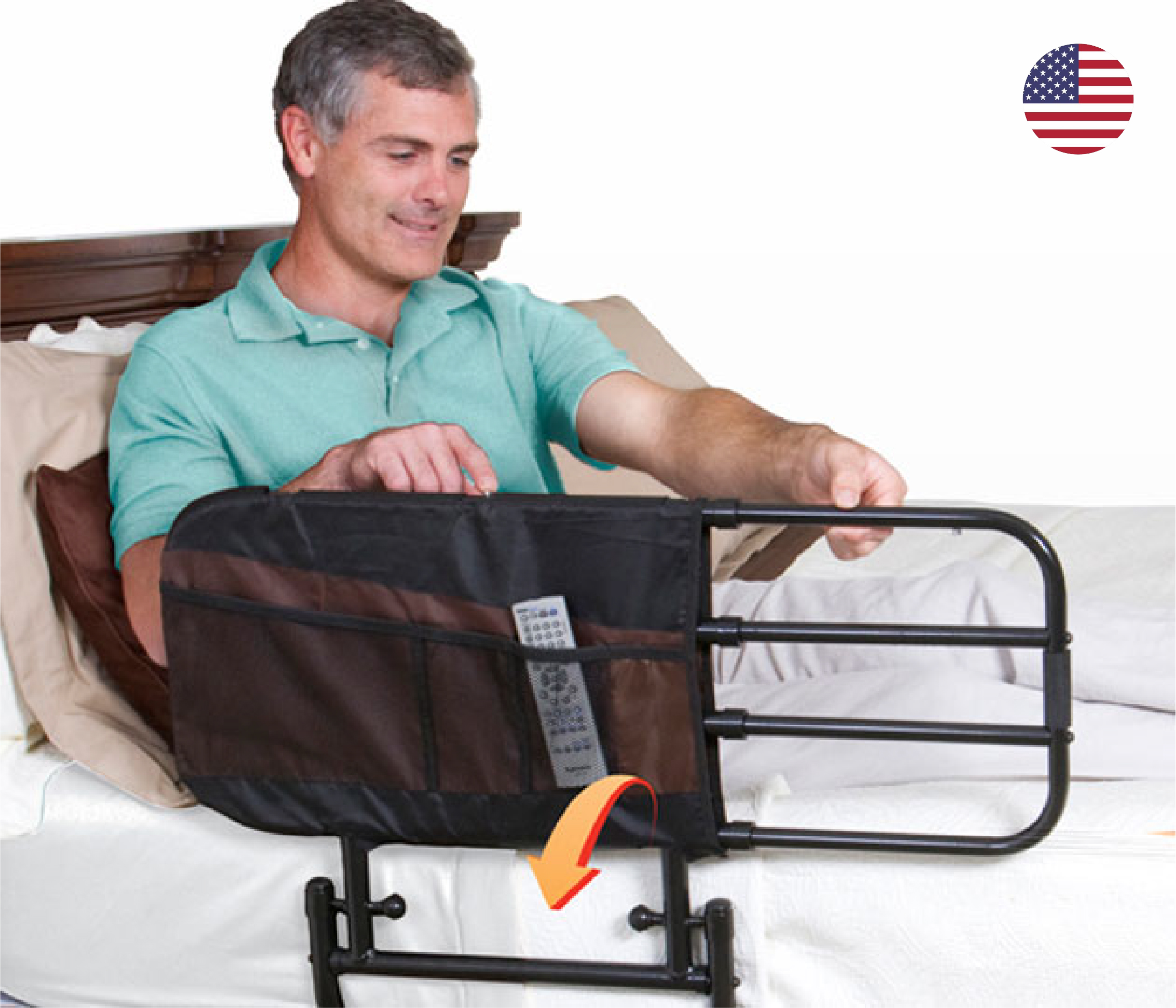 Baranda para Cama Persona Mayor extensible, abatible 8000